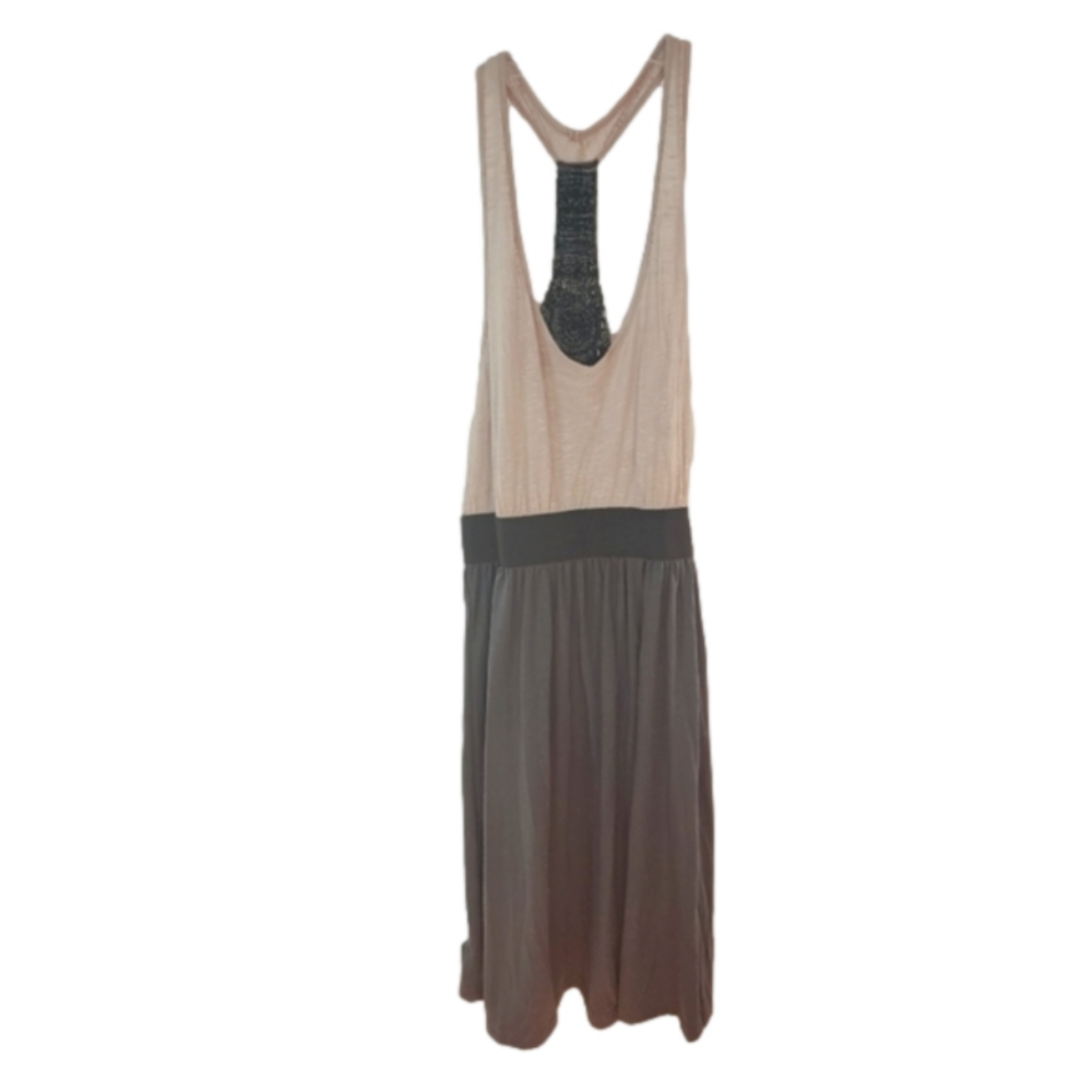 Ocean drive clothing Co. NWT long neck cotton two tone dress with elastic band.